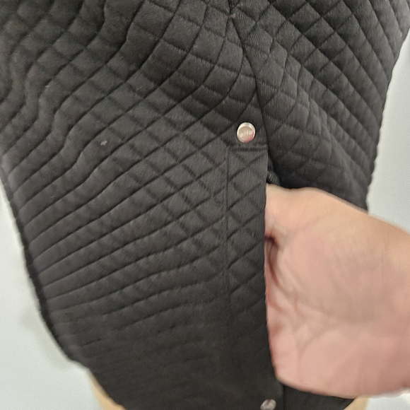 LAUREN Ralph Lauren Black Quilted Sleeveless Zip Vest Medium Old Money Preppy - Picture 6 of 16